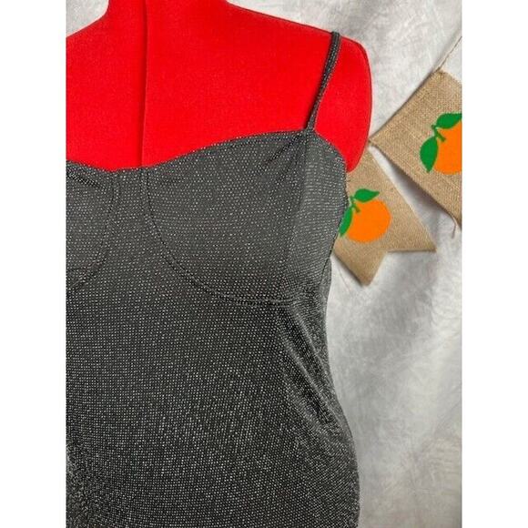 Vero Moda Women's Kanva Black/Silver Tube Calf Dress Size XL Sleeveless - Picture 2 of 7